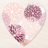 Dessous-de-verre En Papier Fleurs Chic Rose Bourgogne (Devant)