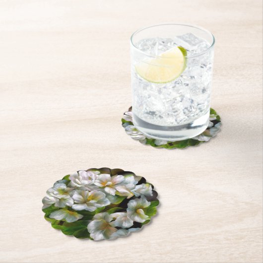 Dessous-de-verre En Papier Fleurs d'Apple (En situation)