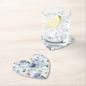 Dessous-de-verre En Papier Fleurs de crème de lavande violette (En situation)