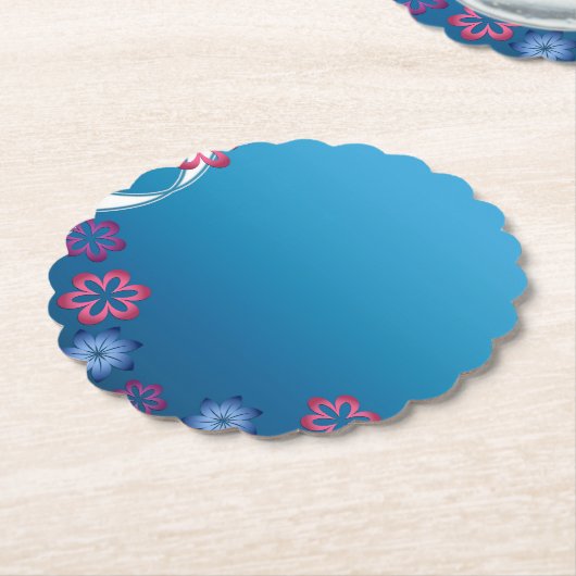 Dessous-de-verre En Papier Fleurs de printemps (Incliné)