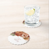 Dessous-de-verre En Papier Fleurs en terre cuite Pampas Grass Elegant Boho (En situation)