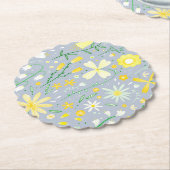 Dessous-de-verre En Papier Fleurs fraîches Botanique (Incliné)