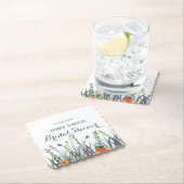 Dessous-de-verre En Papier Fleurs sauvages et papillons (En situation)