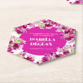 Dessous-de-verre En Papier Fleurs stocks roses mariage (Incliné)