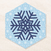 Dessous-de-verre En Papier Flocon de neige absorbant Noël (Devant)