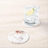 Dessous-de-verre En Papier Floral 80e anniversaire Pampas fête de l'herbe (En situation)