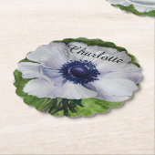 Dessous-de-verre En Papier Floral blanc (Incliné)