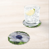 Dessous-de-verre En Papier Floral blanc (En situation)