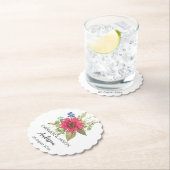 Dessous-de-verre En Papier  Floral Bouquet Wedding Custom Name (En situation)