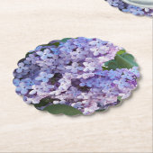 Dessous-de-verre En Papier Floral de Lilac pourpre (Incliné)