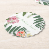 Dessous-de-verre En Papier Flore tropicale (Incliné)