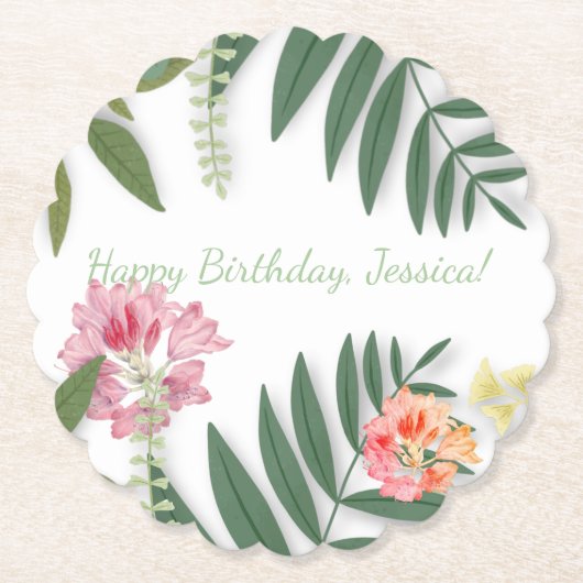 Dessous-de-verre En Papier Flore tropicale (Devant)