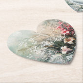 Dessous-de-verre En Papier Flore tropicale rose blanc (Incliné)