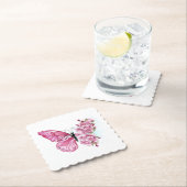 Dessous-de-verre En Papier Flower Butterfly (En situation)