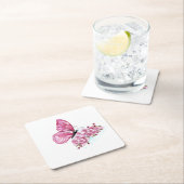 Dessous-de-verre En Papier Flower Butterfly (En situation)