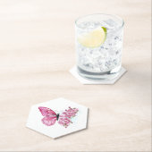 Dessous-de-verre En Papier Flower Butterfly (En situation)