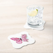 Dessous-de-verre En Papier Flower Butterfly (En situation)