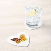 Dessous-de-verre En Papier Flower Butterfly with Yellow California Poppy (En situation)