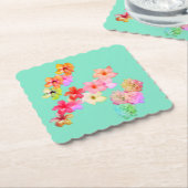 Dessous-de-verre En Papier Flower Power 1 Paper Coaster (Incliné)