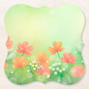 Dessous-de-verre En Papier Fond de printemps flou réaliste-52374