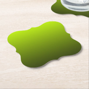 Dessous-de-verre En Papier Forêt verte ensoleillée Vert chaud Couleurs chaude