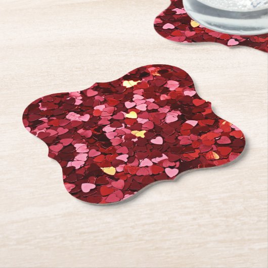 Dessous-de-verre En Papier Formes cardiaques Texture-20622 (Incliné)