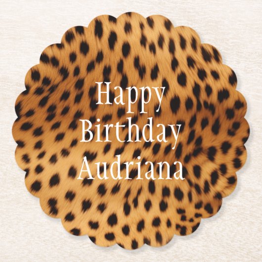 Dessous-de-verre En Papier Fourrure animale Cheetah (Devant)