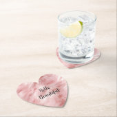 Dessous-de-verre En Papier Fourrure d'animal rose (En situation)