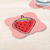 Dessous-de-verre En Papier Fraise (Incliné)