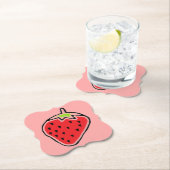 Dessous-de-verre En Papier Fraise (En situation)