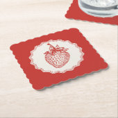 Dessous-de-verre En Papier Fraise (Incliné)