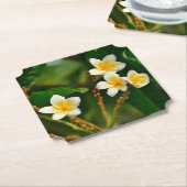 Dessous-de-verre En Papier Frangipani jaune (Incliné)