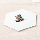 Dessous-de-verre En Papier FrankenCat T-shirt surdimensionné (Incliné)