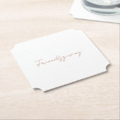 Dessous-de-verre En Papier Friendsgiving Fall Cinnamon Text Thanksgiving (Incliné)