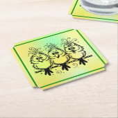 Dessous-de-verre En Papier Funny Birds Cartoon-56456 (Incliné)