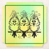 Dessous-de-verre En Papier Funny Birds Cartoon-56456 (Devant)