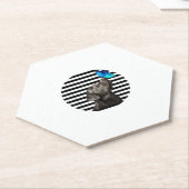 Dessous-de-verre En Papier Funny Black Labrador Retriever Lab Chien Propriéta (Incliné)