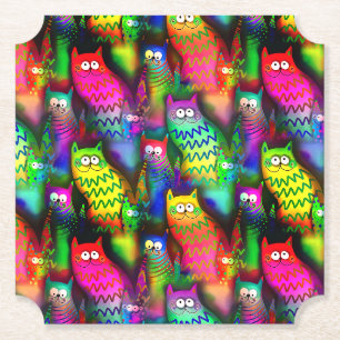 Dessous-de-verre En Papier Funny Cats Motif-54578