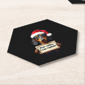 Dessous-de-verre En Papier Funny Dachshund Christmas Dear Santa I Can Explain (Incliné)