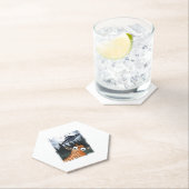 Dessous-de-verre En Papier Funny Giraffe UFO Zoo Animal Weird Meme Graphique (En situation)