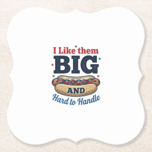 Dessous-de-verre En Papier Funny Grand Hot Dog Vintage T-Shirt Design_1