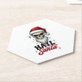 Dessous-de-verre En Papier Funny Hail Santa Claus Skull Skeleton Antichrist C (Incliné)