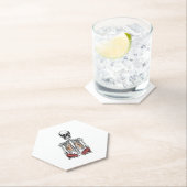 Dessous-de-verre En Papier Funny Skeleton Citrouille Fall (En situation)