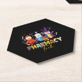 Dessous-de-verre En Papier Funny Technicien en pharmacie Pharmacien Halloween (Incliné)