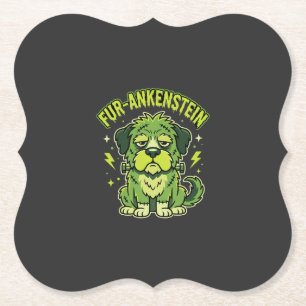 Dessous-de-verre En Papier Fur-Ankenstein Drôle de Frankenstein Chien Hallowe