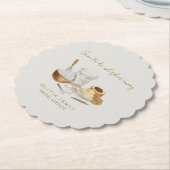 Dessous-de-verre En Papier Futur mariage shower (Incliné)