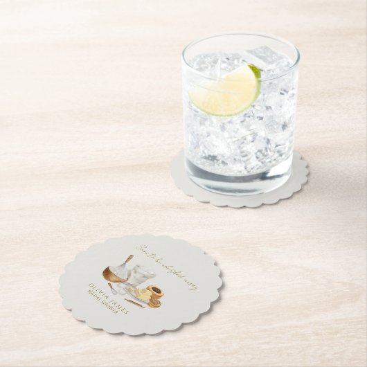 Dessous-de-verre En Papier Futur shower de mariage (En situation)