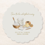 Dessous-de-verre En Papier Futur shower de mariage (Devant)