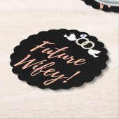 Dessous-de-verre En Papier Future Wifey Love Birds  (Incliné)