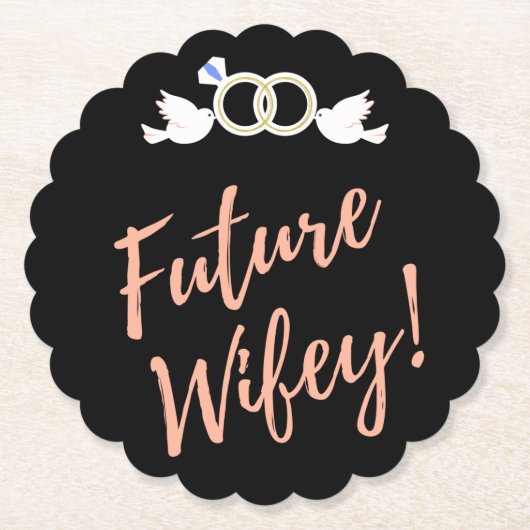 Dessous-de-verre En Papier Future Wifey Love Birds  (Devant)